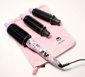 QVC — Calista Perfecter Pro Swap Top 3-in-1 Heated Round Brush with Pouch